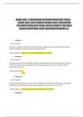 NURS 6501-ADVANCED PATHOPHYSIOLOGY FINAL  EXAM 2022-2024 FORM D&sol;NURS 6501 ADVANCED  PATHOPHYSIOLOGY FINAL EXAM FORM D100 REAL  EXAM QUESTIONS AND ANSWERS&sol;GRADED A&plus;