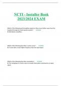 NCTI - Installer Book 2023/2024 EXAM