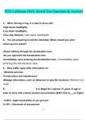 2022 California DMV Permit Test Questions and Answers &vert;Verified Answers