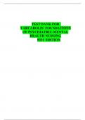 TEST BANK FOR VARCAROLIS' FOUNDATIONS OF PSYCHIATRIC-MENTAL HEALTH NURSING 9TH EDITION 