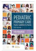 PEDIATRIC PRIMARY CARE 5TH EDITION RICHARDSON TEST BANK, QUESTIONS & ANSWERS