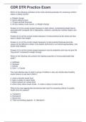 CDR DTR Practice Exam WELL ILLUSTRATED ANSWERS Graded A&plus;