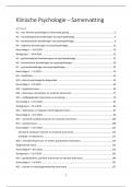 TENTAMEN: College Aantekeningen en Samenvattingen - Klinische Psychologie (202000008) - Klinische Psychologie, ISBN: 9789001846244