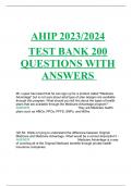 AHIP 2023/2024 TEST BANK 200 QUESTIONS WITH ANSWERS 