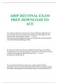 AHIP 2023 FINAL EXAM PREP. DOWNLOAD TO ACE 