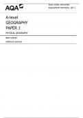 A-level  GEOGRAPHY PAPER 