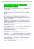 NCCER plumbing 1&sol;Level 1235&sol; Plumbing Course final Exam Package Deal