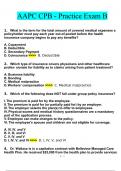 AAPC CPB - Practice Exam B Questions and Answers, Graded A+