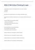 WGU C168-Critical Thinking & Logic exam 2023 with 100&percnt; correct answers