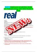 NEW&excl;&excl;&excl;PORTAGE LEARNING NURS 231&colon; Pathophysiology 2023-2024 Module 2 Exam