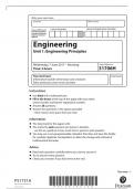 Engineering Principles June 2017 exam with mark scheme 