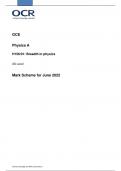 OCR AS LEVEL Physics A H156&sol;01 JUNE 2022 FINAL MARK SCHEME >Breadth in physics