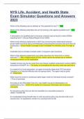NYS Life&comma; Accident&comma; and Health State Exam Simulator Questions and Answers 2023&period;
