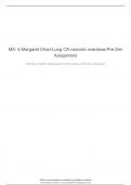 MS- 6 Margaret Chan-Lung CA-narcotic overdose-Pre Sim Assignment