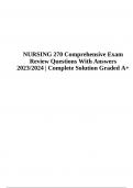NURSING 270 Comprehensive Final Exam Review Questions With Answers 2023/2024 Latest Graded A+