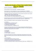 NURS 220 EXAM 4 PRACTICE QUESTIONS 2023 A&plus; GRADE