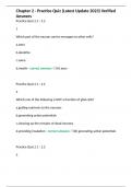 Chapter 2 - Practice Quiz &lpar;Latest Update 2023&rpar; Verified Answers 