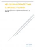 MED SURG GASTROINTESTINAL DISORDERS 3 RD EDITION QUESTIONS & ANSWERS WITH RATIONALS &lpar;GUARANTEED A&plus;&rpar; ALL  CHAPTERS