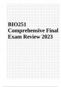 BIO251 Comprehensive Final Exam Review 2023