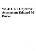 WGU C170 Objective Assessment Edward M Burke 