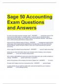 Sage 50 Accounting Exam Questions and Answers
