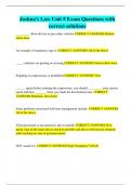 Joshua's Law Unit 5 Exam Questions with correct solutions
