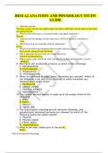 HESI A2 ANATOMY AND PHYSIOLOGY STUDY GUIDE/ Questions and Answers 100% Verified /Graded A