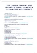 CLCS 233 FINAL EXAM 2023 REAL EXAM QUESTIONS WITH CORRECT ANSWERS (VERIFIED ANSWERS)