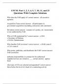 CFCM- Part 1, 2, 3, 4, 5, 7, 10, 11, and 23 Questions With Complete Solutions