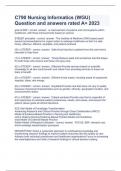 C790 Nursing Informatics &lpar;WGU&rpar; Question and answers rated A&plus; 2023