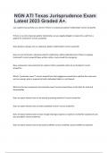 NGN ATI Texas Jurisprudence Exam Latest 2023 Graded A&plus;&period;