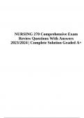 NURSING 270 Comprehensive Exam Questions With Answers Updated 2023&sol;2024 Graded A&plus;