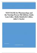 TEST BANK for Pharmacology and the Nursing Process 9th Edition, Linda Lane Lilley, Shelly Rainforth Collins, Julie S. Snyder