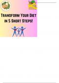 Transform Your Diet into 5 Short Steps ~ Staying Healthy Guide