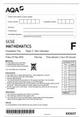 AQA GCSE MAY 2023 MATHS FOUNDATION  TIER 8300 PAPER 1 ACTUAL PAPER