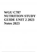 WGU C787 NUTRITION STUDY GUIDE UNIT 2 2023 Notes 2023