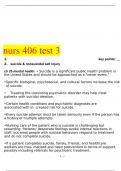 NURS 406 Exam 3 Study Guide