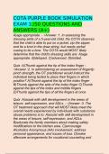 COTA PURPLE BOOK SIMULATION EXAM 1&colon;&sol;50 QUESTIONS AND ANSWERS &lpar;A&plus;&rpar;