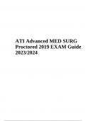 ATI Advanced MED SURG Proctored 2019 EXAM 2023/2024 (Graded A+)