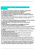 ATI Nurse's Touch Nursing informatics and Technology 2022/2023 | NR 306 Nursing informatics and Technology