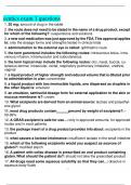 NUR 2474/ NUR2474 PHARMACOLOGY EXAM 1. QUESTIONS AND ANWERS