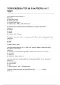 TCFP FIREFIGHTER I&sol;II CHAPTERS 14-17 TEST with 100&percnt; verified Answers