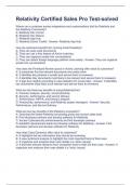 Relativity Certified Sales Pro Test-solved