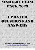 MNB1601 EXAM PACK 2023