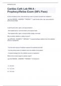 Prophecy&sol;Relias Cardiac Cath Lab RN A Complete Test 2023