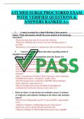 ATI MED SURGE PROCTORED EXAM  WITH VERIFIED QUESTIONS & ANSWERS RANKED A+.