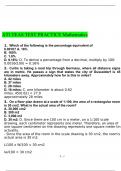 ATI TEAS TEST PRACTICE Mathematics