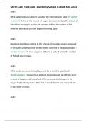 Micro Labs 1-6 Exam Questions and Answers Latest Update  2023