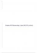 Prophecy RN Pharmacology A latest 2023 95% (solved)