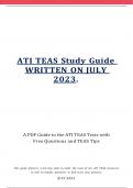     ATI TEAS Study Guide WRITTEN ON JULY 2023
